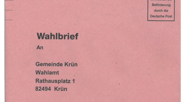 Wahlbrief, © Gemeinde Krün