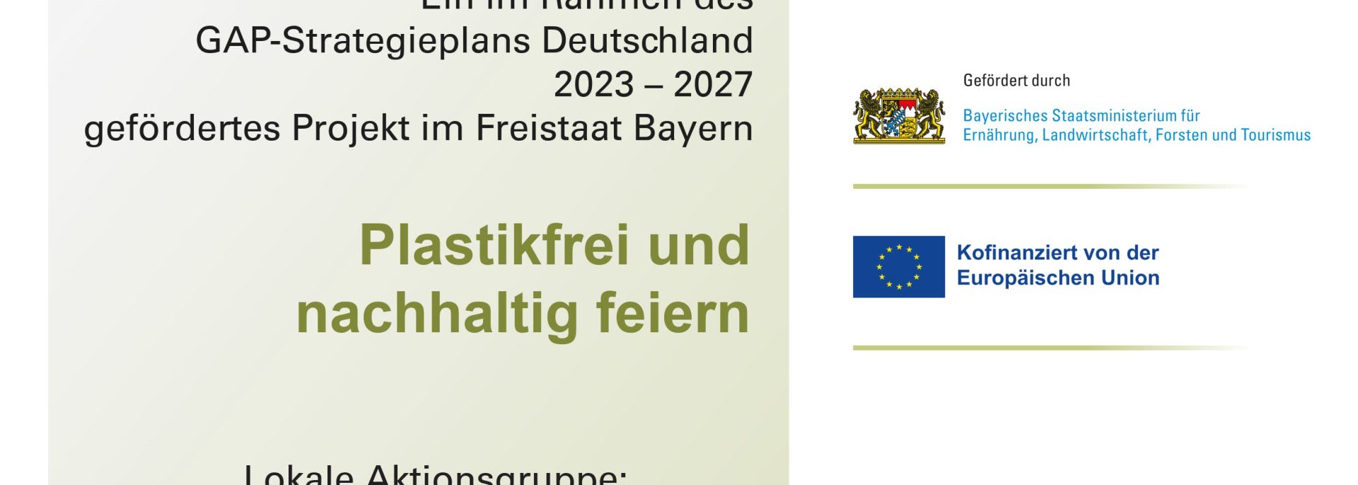 Erläuterungstafel Plastikfrei und nachhaltig feiern Erläuterungstafel Plastikfrei und nachhaltig feiern